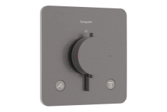 Термостат скрытого монтажа Hansgrohe Ecostat Comfort Q для 2х потребителей, шлифованный черный хром