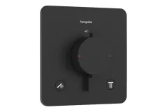Термостат прихованого монтажу Hansgrohe Ecostat Comfort Q для 2х споживачів, чорний матовий