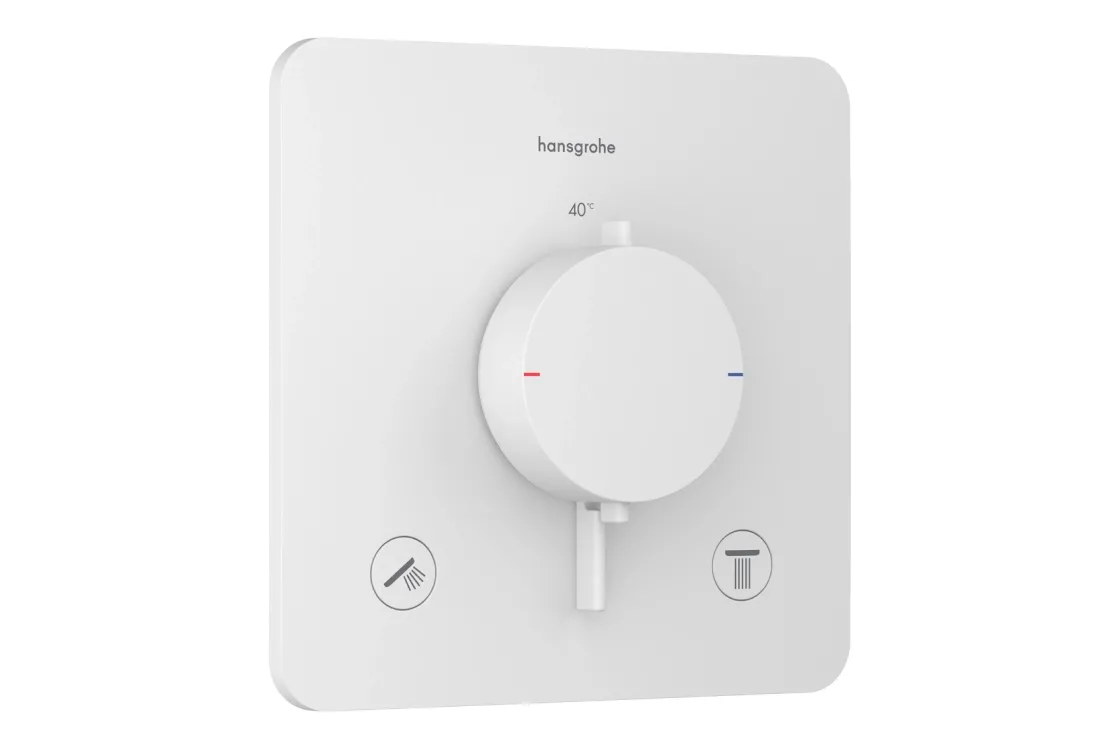 Термостат прихованого монтажу Hansgrohe Ecostat Comfort Q для 2х споживачів, білий матовий