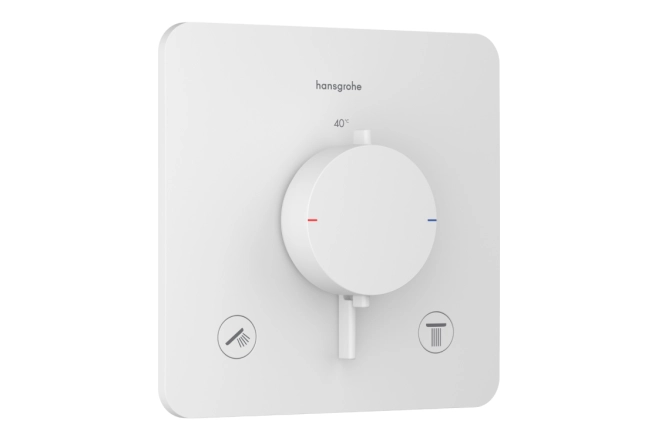 Термостат прихованого монтажу Hansgrohe Ecostat Comfort Q для 2х споживачів, білий матовий