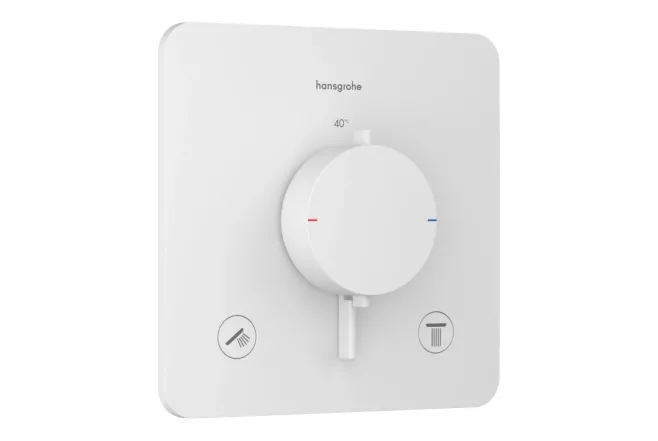 Термостат скрытого монтажа Hansgrohe Ecostat Comfort Q для 2х потребителей, белый матовый