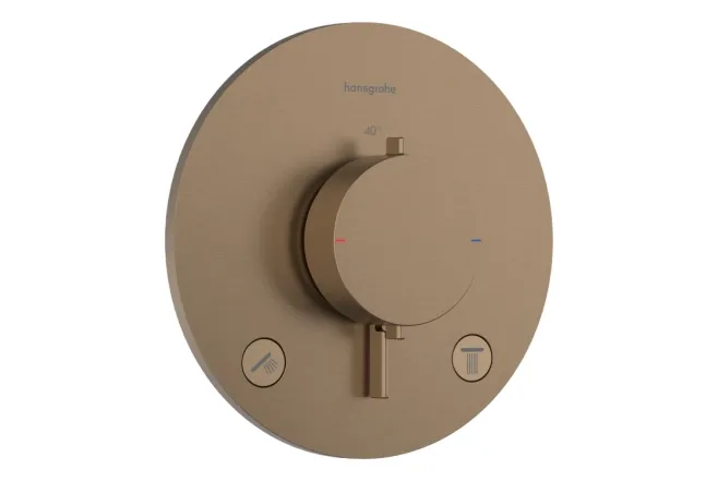 Термостат скрытого монтажа Hansgrohe Ecostat Comfort S для 2х потребителей, шлифованная бронза