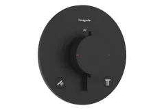 Термостат прихованого монтажу Hansgrohe Ecostat Comfort S для 2х споживачів, чорний матовий