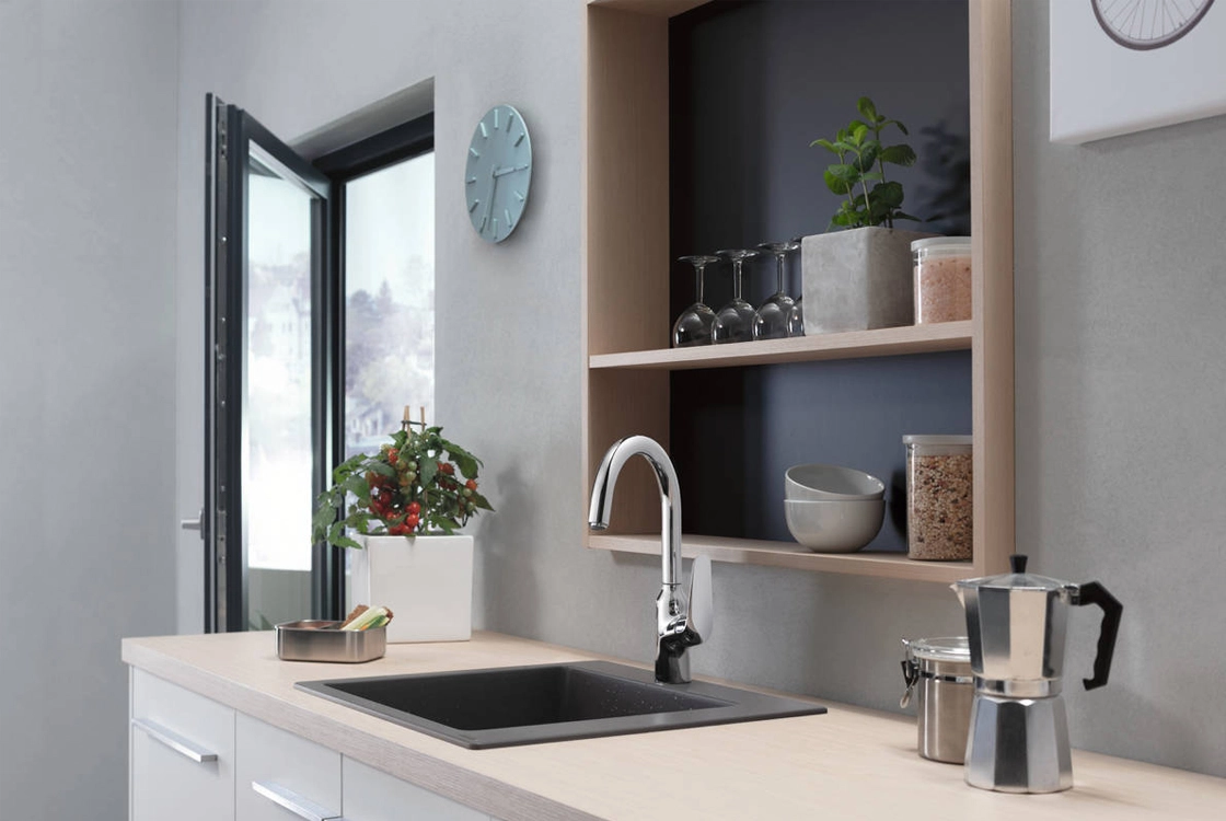 Мийка для кухнi Hansgrohe S510-F450 77*51*20,5см, сірий камень Фото - 1