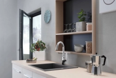 Мийка для кухнi Hansgrohe S510-F450 77*51*20,5см, сірий камень Фото - 1