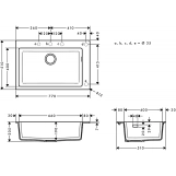 Мийка для кухнi Hansgrohe S510-F450 77*51*20,5см, сірий камень Фото - 2