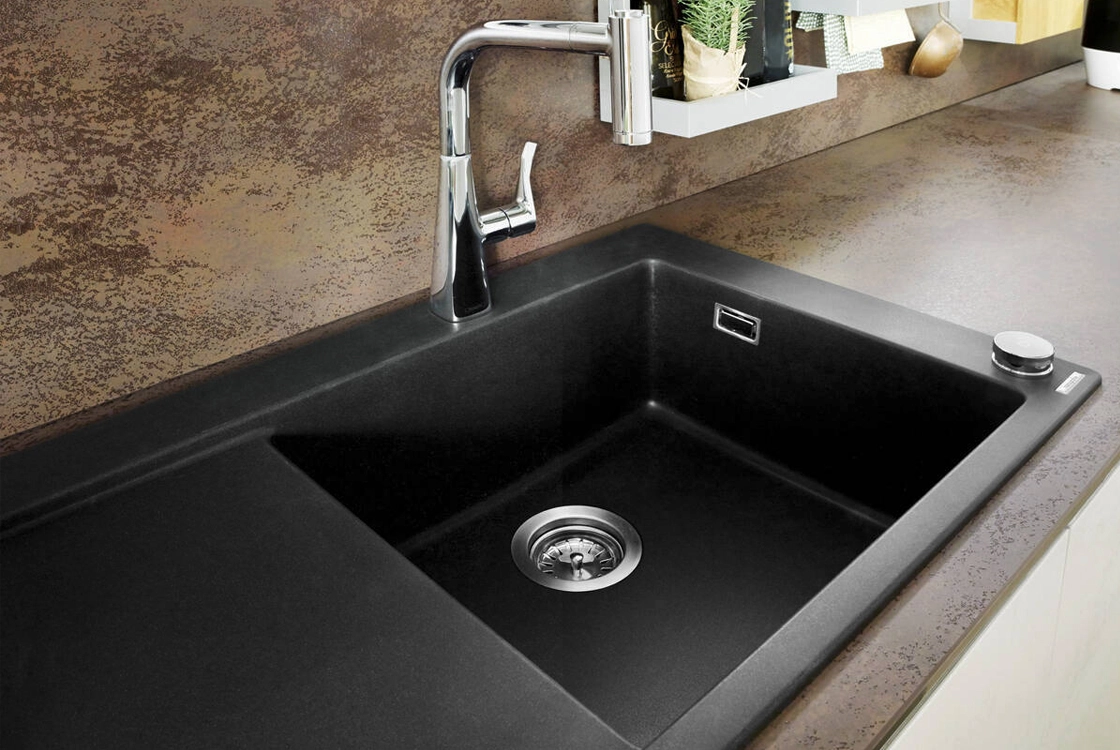 Мийка для кухнi Hansgrohe S510-F450, вбуд. 450, з крилом, чорний графiт Фото - 1