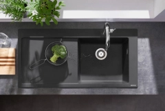 Мийка для кухнi Hansgrohe S510-F450, вбуд. 450, з крилом, чорний графiт Фото - 4
