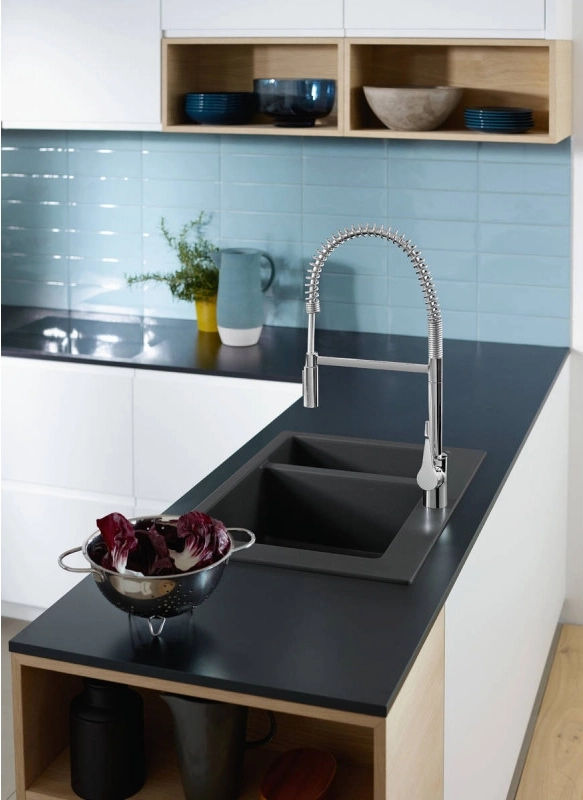 Кухонна мийка кам`яна Hansgrohe 43315170, чорна Фото - 2