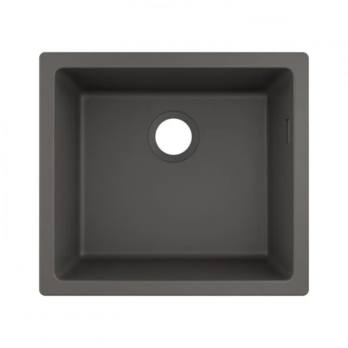 Мийка кухонна Hansgrohe S51, граніт, квадрат, без крила, 500х450х190мм, чаша - 1, врізна, S510-U450, сірий камінь