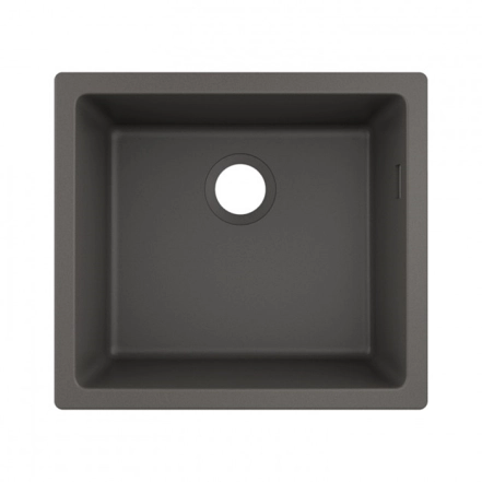 Мийка кухонна Hansgrohe S51, граніт, квадрат, без крила, 500х450х190мм, чаша - 1, врізна, S510-U450, сірий камінь