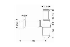 Сифон-стакан Hansgrohe (52053000) Фото - 1