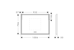 Зеркало Hansgrohe XARITA E 100,6*70,6см с LED подсветкой Фото - 4