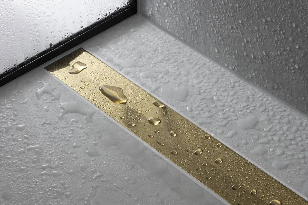 Зовнішня частина зливу для душу Hansgrohe RAIN DRAIN FLEX  800мм, поліроване золото Фото - 2