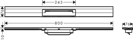 Зовнішня частина зливу для душу Hansgrohe RAIN DRAIN FLEX  800мм, поліроване золото Фото - 3