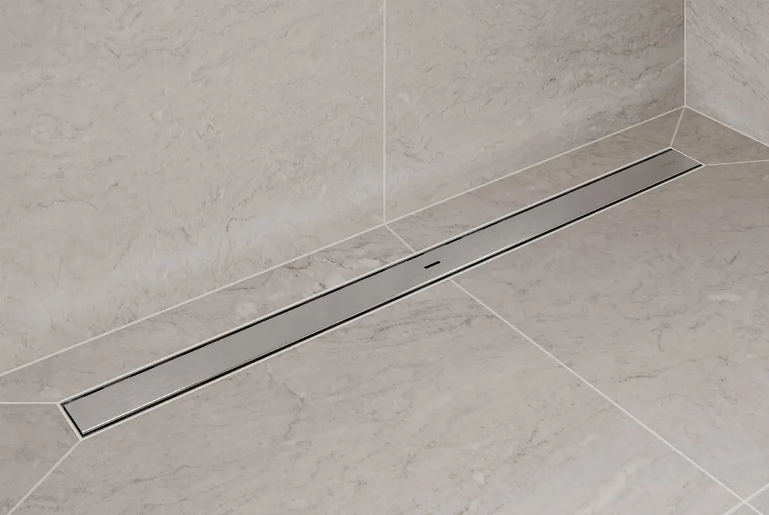 Душевой трап Hansgrohe RAINDRAIN ALLROUND для стандартной/плоской установки 1000 мм 56189800, нержавеющая сталь Фото - 1