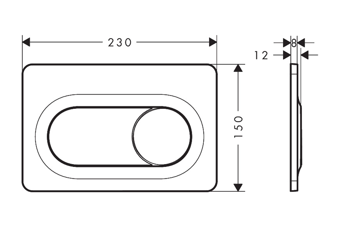 Смывная клавиша Hansgrohe iFrame Original S 66002670, черный матовый Фото - 3