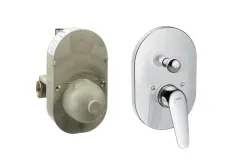 Смеситель для ванны Hansgrohe Novus 200 скрытого монтажа в комплекте с Ibox, хром (71047180)