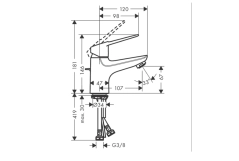 Змішувач для умивальника Hansgrohe Novus Loop 70 CoolStart, хром (71084000) Фото - 1