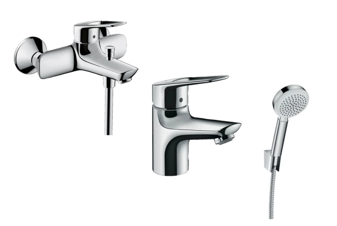 Комплект смесителей Hansgrohe Novus Loop 70 CoolStart (71084+7134+26768400), хром (71084111)