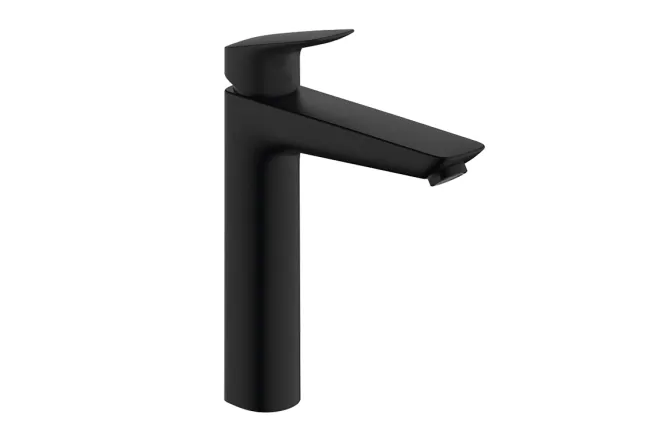 Смеситель для умывальника Hansgrohe LOGIS 190, однорычажный, черный матовый
