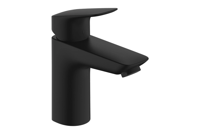 Змішувач для умивальника Hansgrohe Logis 100, одноважільний, чорний матовий