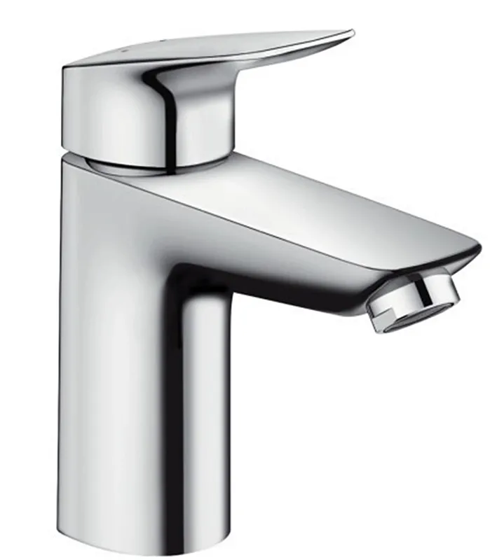 Смеситель для умывальника Hansgrohe Logis 100 LowFlow со сливным гарнитуром, хром (71104000)