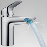 Змішувач для умивальника Hansgrohe Logis 100 LowFlow із зливним гарнітуром, хром (71104000) Фото - 2