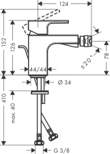 Смеситель для биде Hansgrohe VERNIS SHAPE, черный матовый Фото - 1