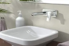 Смеситель для раковины Hansgrohe Logis, однорычажный, настенный, прих. монтаж, хром Фото - 1