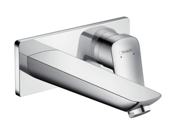 Змішувач для раковини Hansgrohe Logis, одноважiльний, настiнний, прихов. монтаж, хром