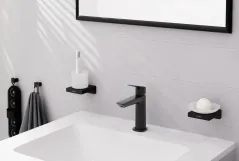 Змішувач для раковини Hansgrohe Logis без зливного набору чорний матовий (71253670) Фото - 2
