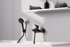 Смеситель для ванны Hansgrohe LOGIS, однорычажный, черный матовый Фото - 1
