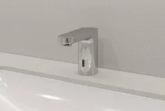 Електронний змішувач для умивальника Hansgrohe VERNIS BLEND для холодної води або  попередньо налаштованої роботи від батареї, хром Фото - 1
