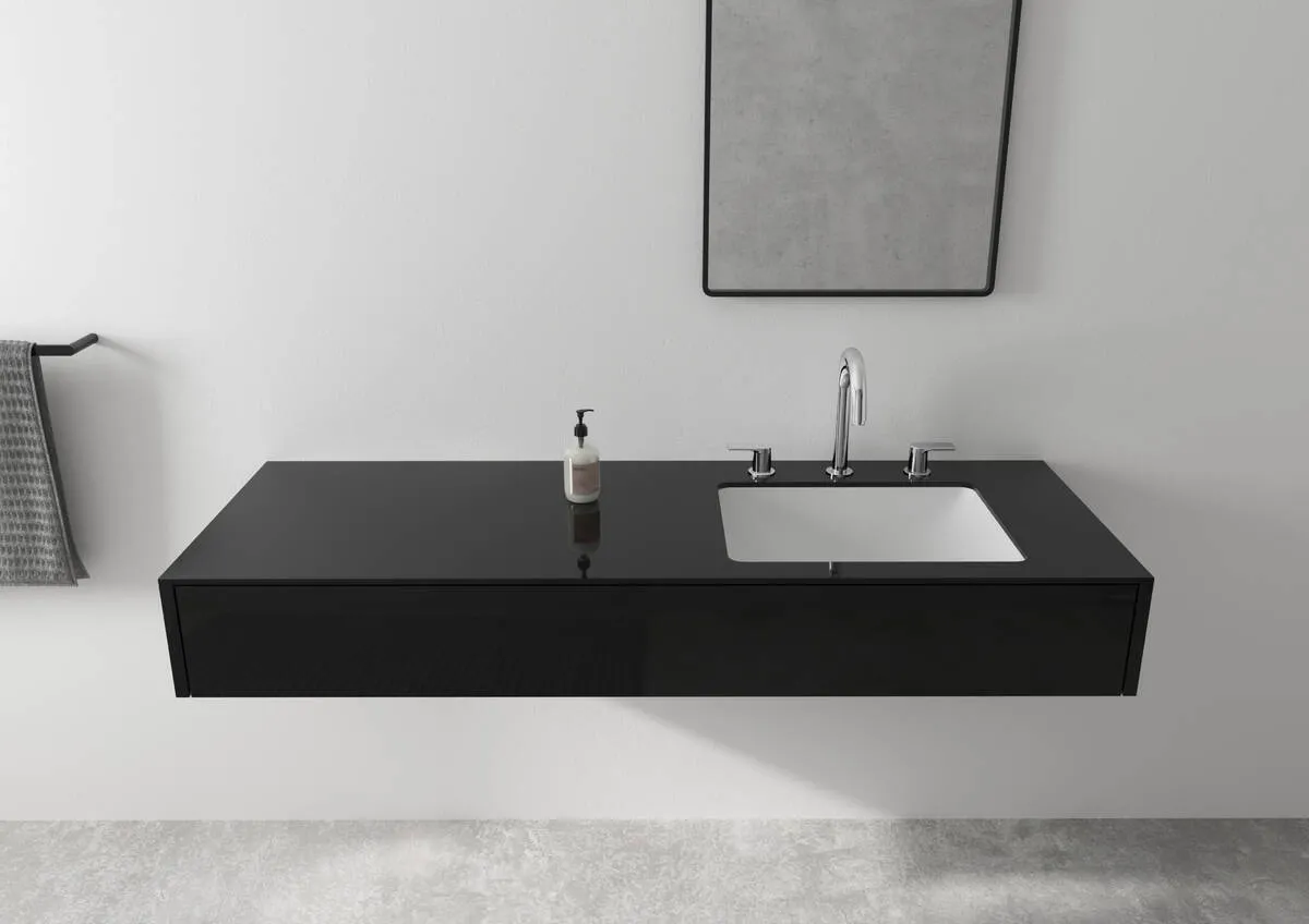 Смеситель для умывальника Hansgrohe VERNIS SHAPE на 3 отв, со сливным набором, черный матовый Фото - 2