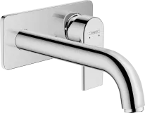 Смеситель для умывальника настенный Hansgrohe Vernis Shape 205 мм, хром (71578000)
