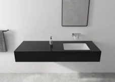 Смеситель для умывальника Hansgrohe VERNIS SHAPE, однорычажный, настенный, черный матовый Фото - 1