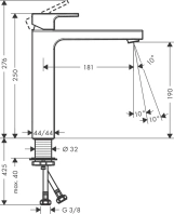 Смеситель для умывальника Hansgrohe Vernis Shape 190, матовый черныйk (71591670) Фото - 1