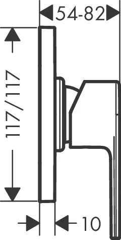 Смеситель для душа Hansgrohe Vernis Shape скрытого монтажа 117/117, хром (71658000) Фото - 2