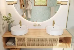 Смеситель для умывальник Hansgrohe Talis E 110 с донным клапаном pop-up, золото (71710990) Фото - 1