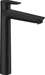 Смеситель для умывальника Hansgrohe Talis E 240, однорычажный, со сливным гарнитуром, матовый черный
