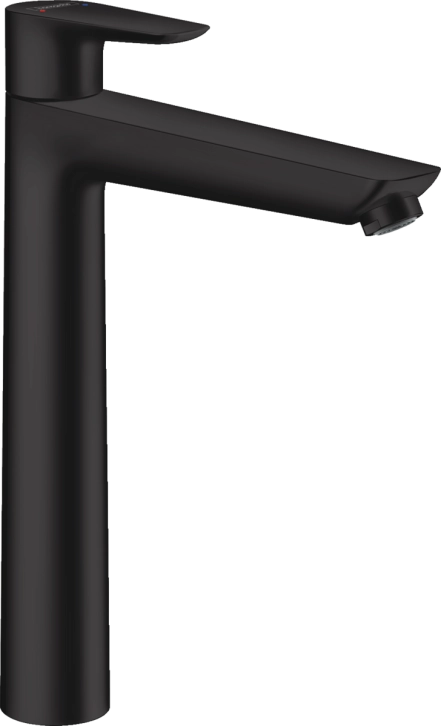 Смеситель для умывальника Hansgrohe Talis E 240, однорычажный, со сливным гарнитуром, матовый черный