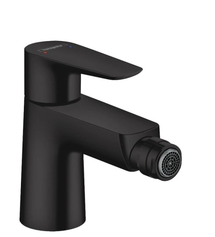 Смеситель для биде Hansgrohe Talis E с донным клапаном, черный матовый (71720670)
