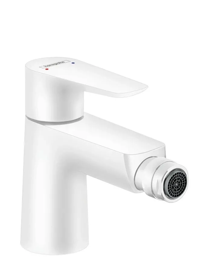 Смеситель для биде Hansgrohe Talis E с донным клапаном, белый матовый (71720700)