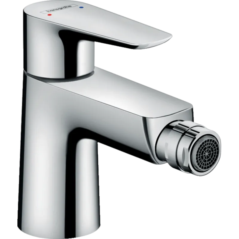 Смеситель для биде Hansgrohe Talis E, однорычажный, со сливным клапаном push-open, хром