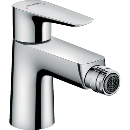 Смеситель для биде Hansgrohe Talis E, однорычажный, со сливным клапаном push-open, хром