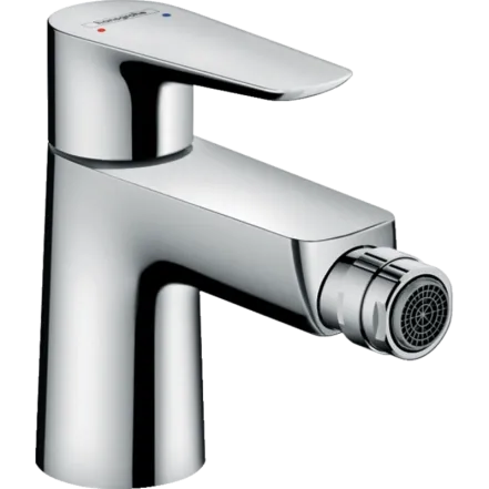 Смеситель для биде Hansgrohe Talis E, однорычажный, со сливным клапаном push-open, хром