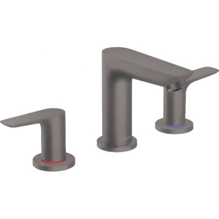 Змішувач для умивальника Hansgrohe Talis E на 3 отвори, чорний хром (71733340)