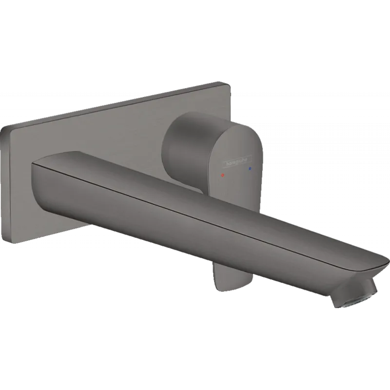 Смеситель для умывальника Hansgrohe Talis E 225 мм настенный, черный матовый хром (71734340)