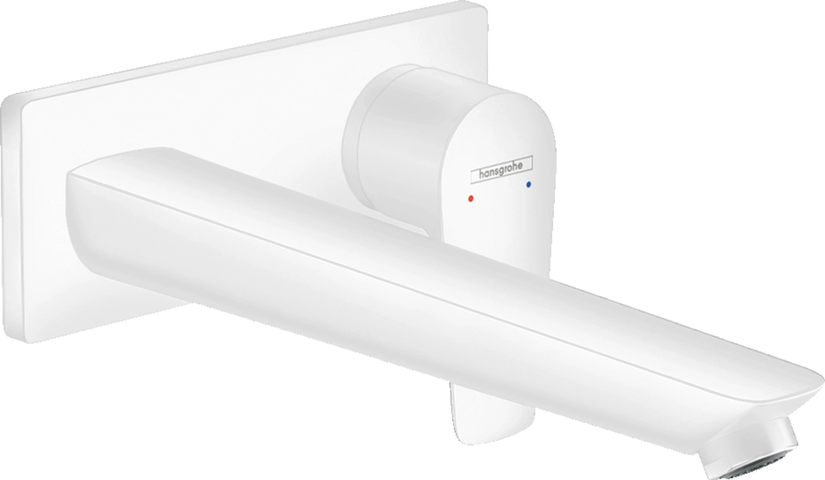 Смеситель для умывальника Hansgrohe Talis E 225 мм настенный, белый матовый (71734700)